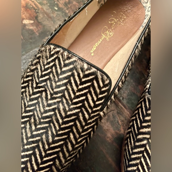 Matt Bernson Pony Hair Loafers Size 7 | Color: Black/Cream - Picture 11 of 13